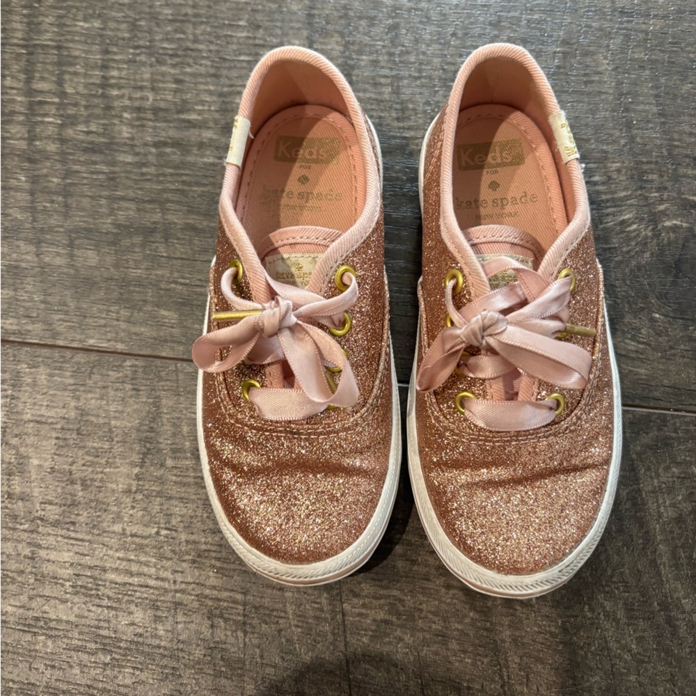 Kate Spade Keds Pink Glitter Kids Sneakers